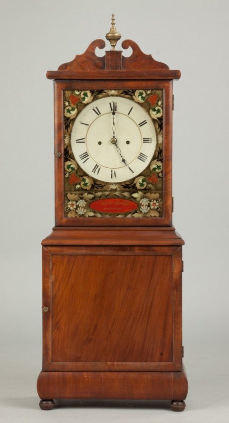 Rare David Studley Shelf Clock, Hanover, MA