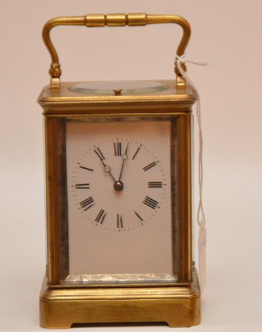 French Brass Carriage Clock with repeating multiple