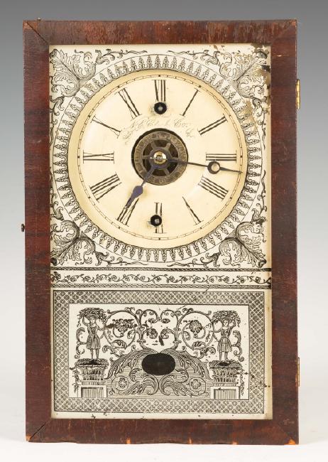 New England Clock Co. Cigar Box Shelf Clock