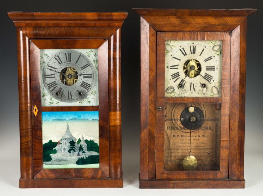 Two E. C. Brewster & Co. Shelf Clocks