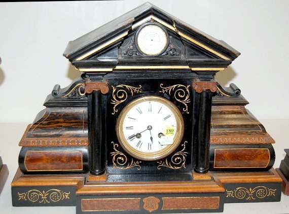 French Clock w/Japy Freres Mvmt & Barometer