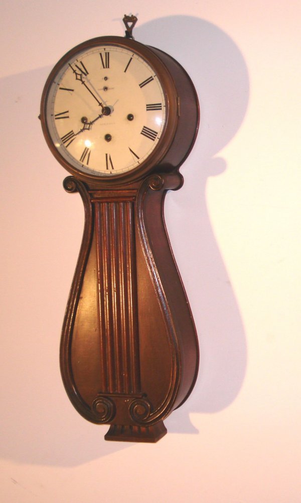Lyre Form Wall Chime Clock