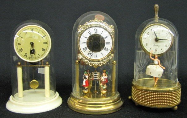 3 Miniature Dome Clocks, Schmid, England