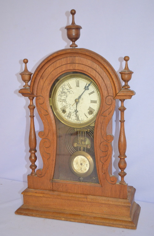 Antique G. Jones “Shelf Monogram” Walnut Parlor Clock