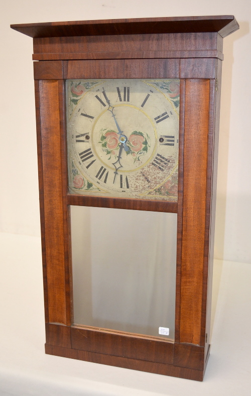 Antique Rodney Brace Convex Column Wood Works Clock