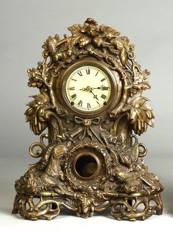 Muller NY, #65, Cast Brass Shelf Clock
