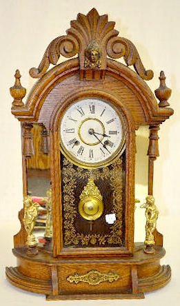 New Haven “Occidental” Mirror Side Mantel Clock
