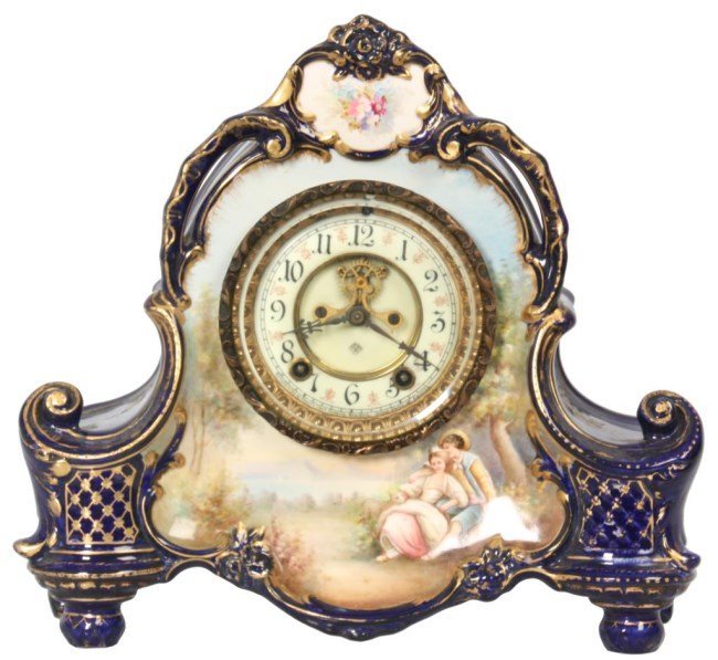 Ansonia Royal Bonn China Clock