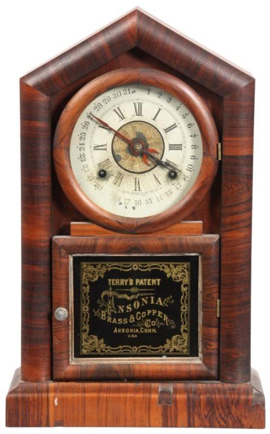 Ansonia Shelf Clock w/ TerryÂs Patent Calendar