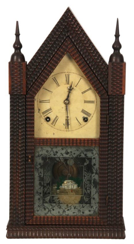 J.C. Brown Ripple Front Steeple Clock