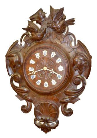 Black Forest Carved Cuckoo Clock w/Birds +