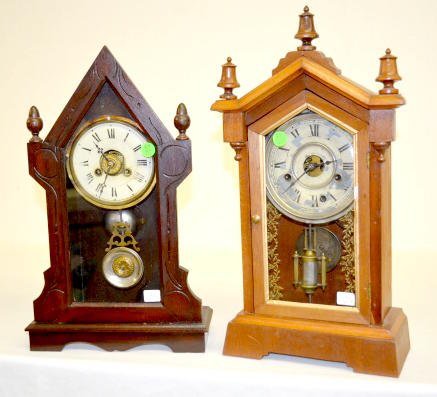 2 Steeple-Type Shelf Clocks, Jerome & Other