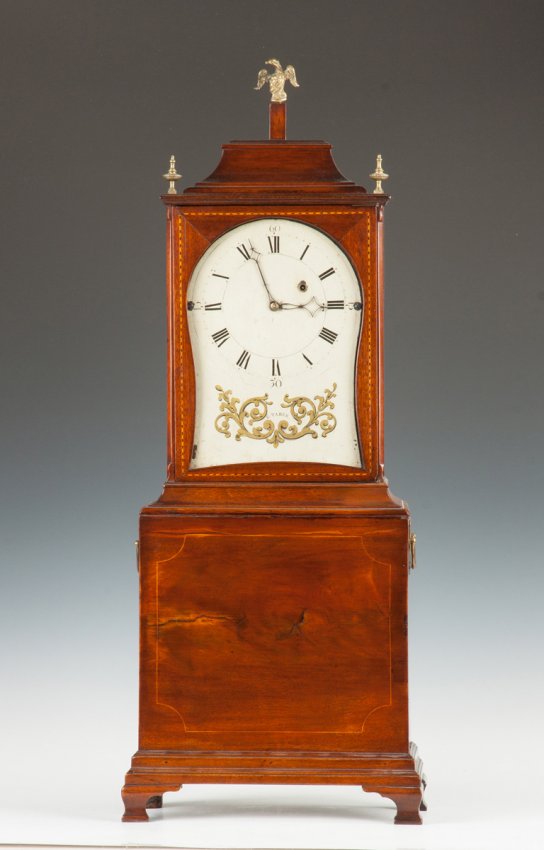 Fine & Rare Elnathan Taber Shelf Clock,  Roxbury, MA