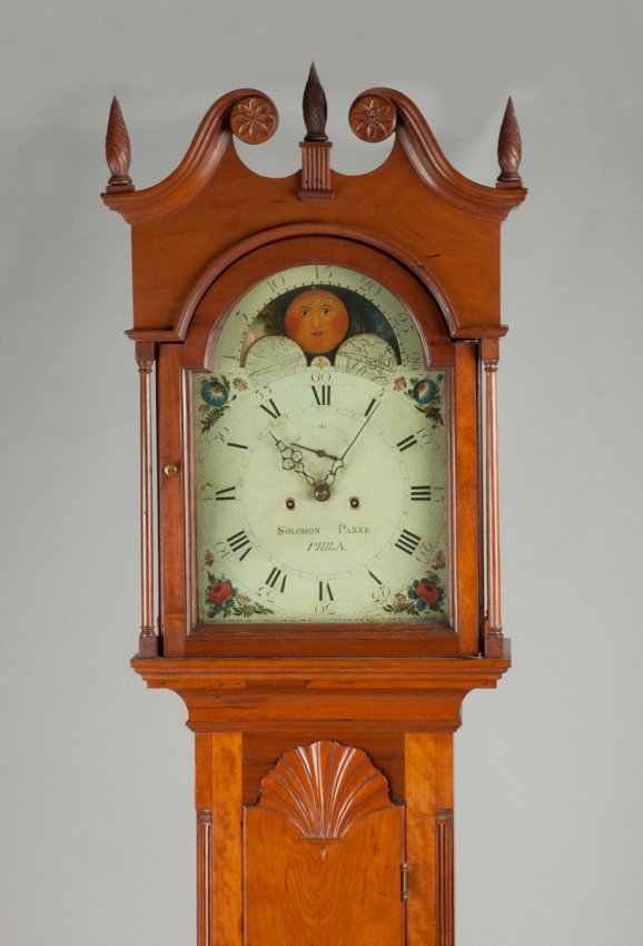 Solomon Parke Tall Case Clock, Philadelphia, PA