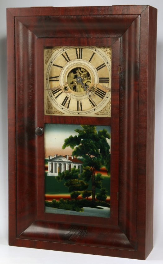 A WILLIAM S. JOHNSON OGEE SHELF CLOCK