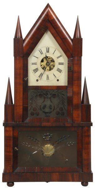 Birge & Fuller Double Steeple Mantle Clock