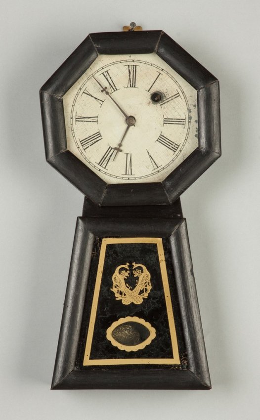 Rare Chauncey Jerome Keyhole Wall Clock