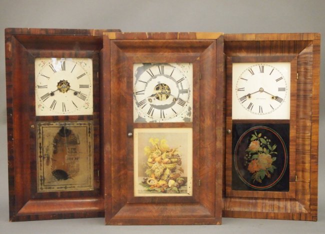 3 Ogee shelf clocks