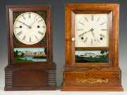 Two J. C. Brown Cottage Shelf Clocks