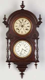 Welch Spring & Co. Victorian Hanging Calendar  Clock