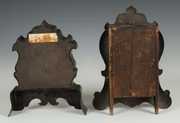 Two Terry Clock Co. Iron Front Shelf Clocks