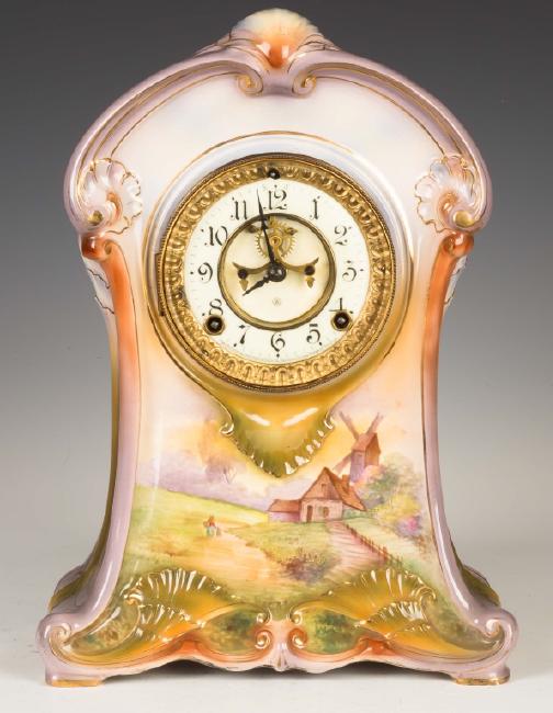 Ansonia Royal Bonn China Shelf Clock