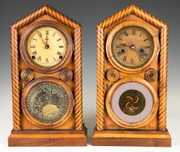 Two E. Ingraham & Co. Doric Model Shelf Clocks