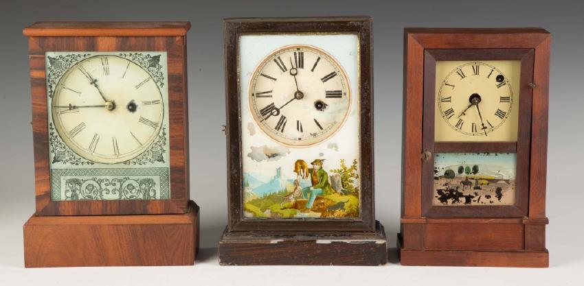 Three New England Cottage Clocks