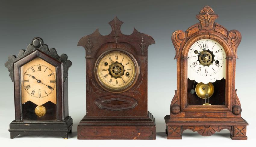 Three Victorian Cottage Clocks