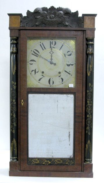 Jerome & Darrow Shelf Clock w/Wood Works