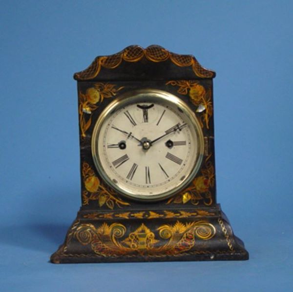 Chauncey Jerome Paper Mache Mantel Clock