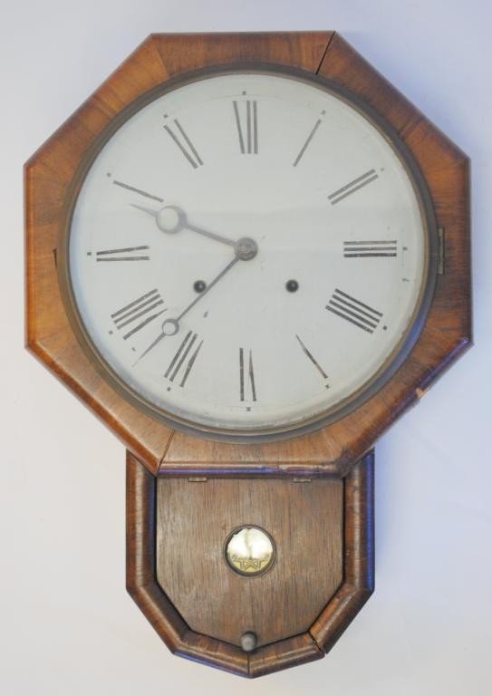 Octagonal School House Clock