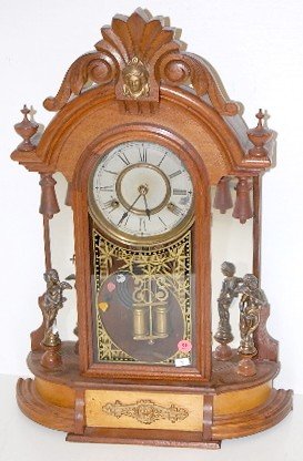 New Haven “Occidental” Mirror Side Mantle Clock