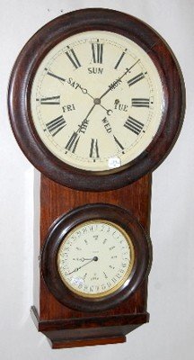 L.F. & W. Carter Rosewood Calendar Clock