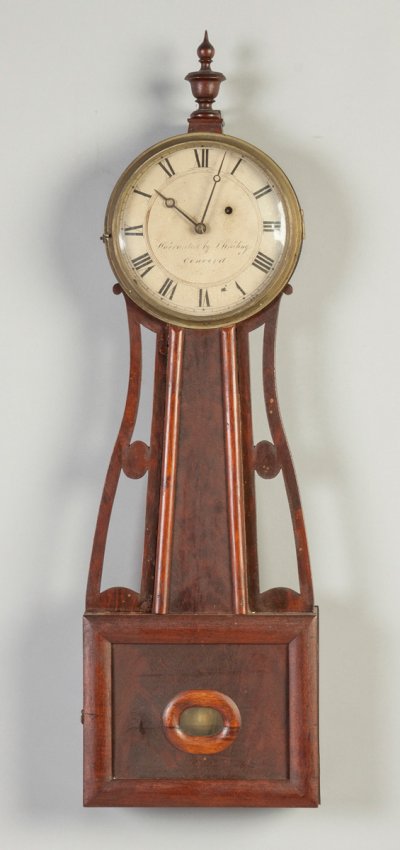 Whiting Wood Front New England Banjo Clock