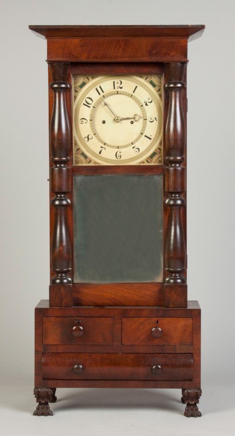 Abner Jones, Bloomfield, NY, Empire Shelf Clock