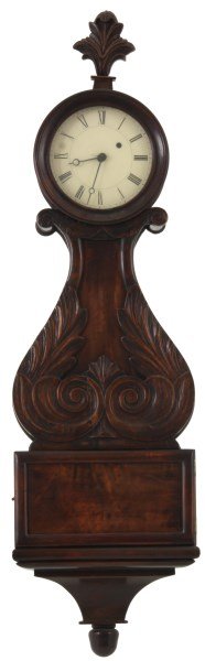 Mahogany Lyre Banjo Clock