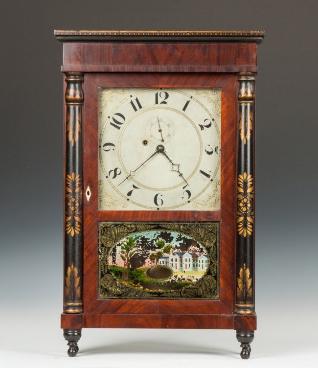 Rare Spencer & Hotchkiss Shelf Clock, Salem Bridge, CT