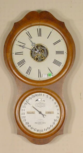 Ithaca No. 4 Office Hanging Calendar Clock