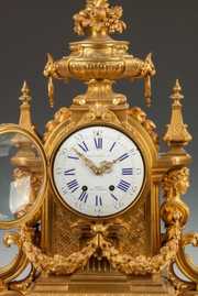 Fine Charpentier & Co. Gilt Bronze Mantle Clock