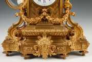 Fine Charpentier & Co. Gilt Bronze Mantle Clock