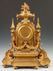 Fine Charpentier & Co. Gilt Bronze Mantle Clock