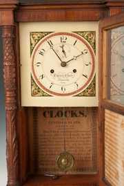 Curtis and Clark Carved Column Miniature Shelf Clock