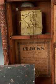 Curtis and Clark Carved Column Miniature Shelf Clock