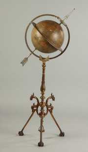 Juvet and Co. Canajoharie, NY, Floor Model Globe Clock