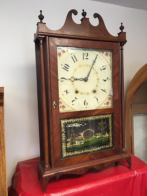 Eli Terry Pillar and Scroll Shelf Clock