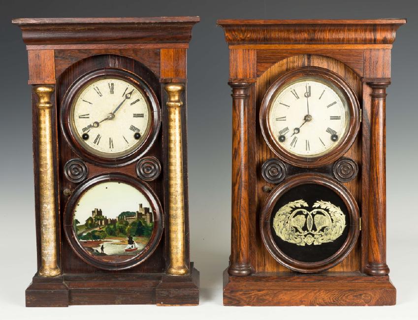 Two E. Ingraham & Co. Shelf Clocks