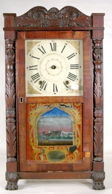 Miniature Carved Column Shelf Clock