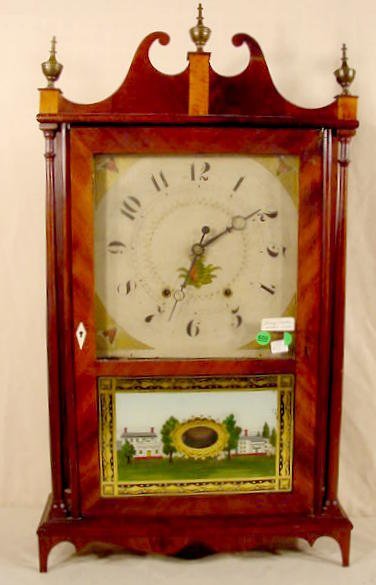 Bishop & Bradley Pillar & Scroll Shelf Clock