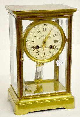 French Tiffany & Co. Crystal Regulator Clock